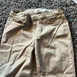 Tan skinny jeans